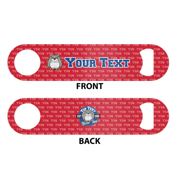 School Mascot Bar Bottle Opener - White - Approval