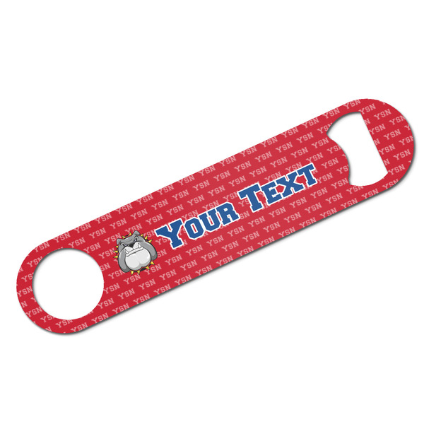 Custom School Mascot Bar Bottle Opener w/ Name or Text