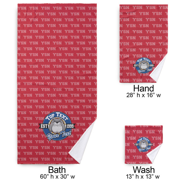 School Mascot Bath Towel Sets - 3-piece - Approval