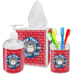 School Mascot Acrylic Bathroom Accessories Set w/ Name or Text