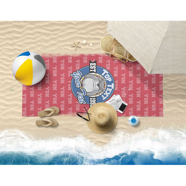 School Mascot Beach Towel Lifestyle