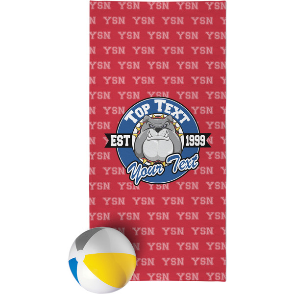 Custom School Mascot Beach Towel (Personalized)