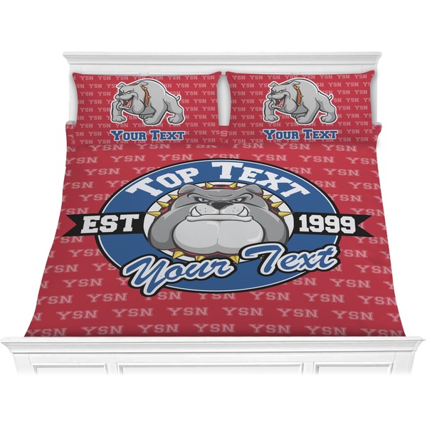 Custom School Mascot Comforter Set - King (Personalized)