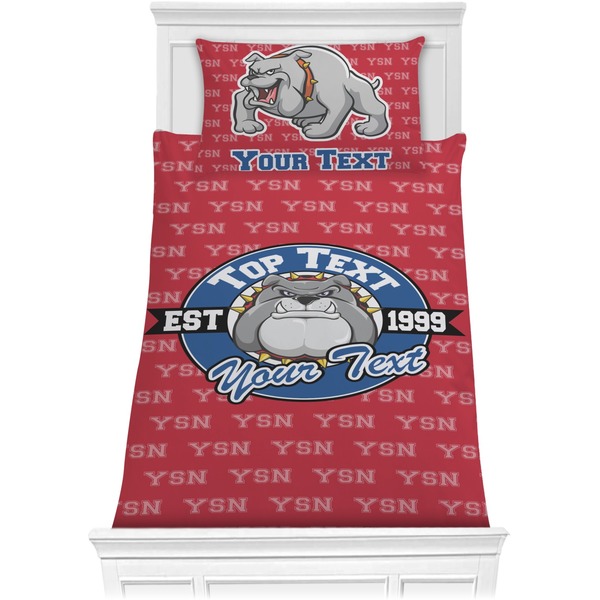 Custom School Mascot Comforter Set - Twin (Personalized)