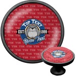 School Mascot Cabinet Knob (Black) (Personalized)