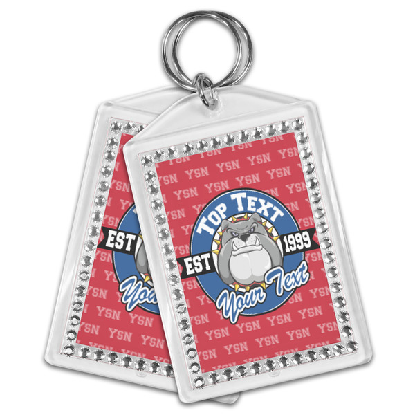 School Mascot Bling Keychain - MAIN
