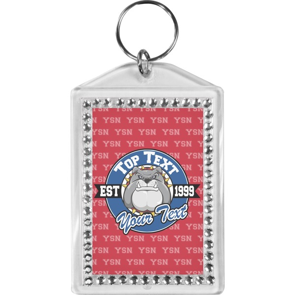 Custom School Mascot Bling Keychain (Personalized)