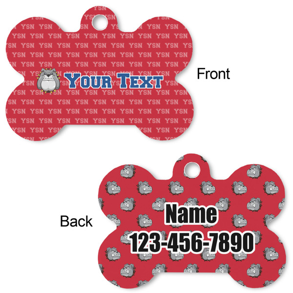 School Mascot Bone Shaped Dog ID Tag - Large - Approval