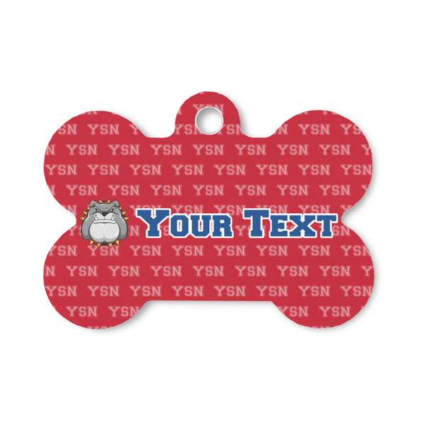 Custom School Mascot Bone Shaped Dog ID Tag - Small (Personalized)