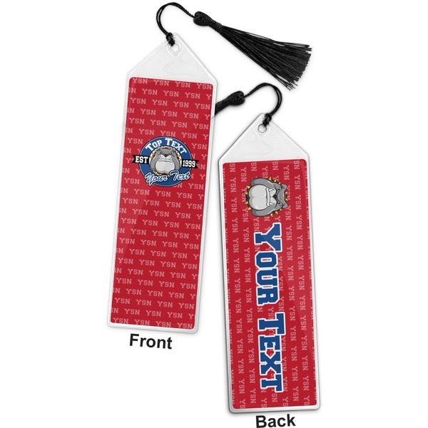 School Mascot Bookmark with tassel - Front and Back