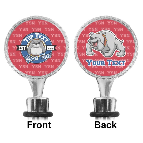 School Mascot Bottle Stopper - Front and Back