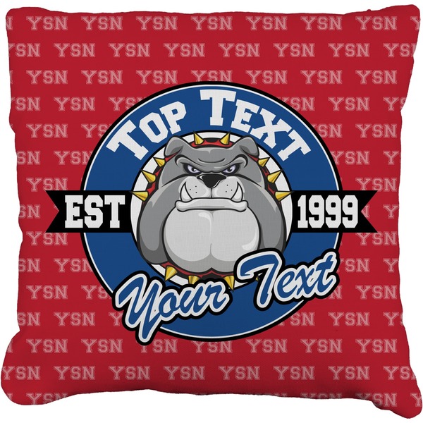 Custom School Mascot Faux-Linen Throw Pillow 26" (Personalized)