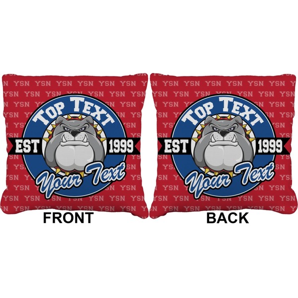 School Mascot Burlap Pillow Approval