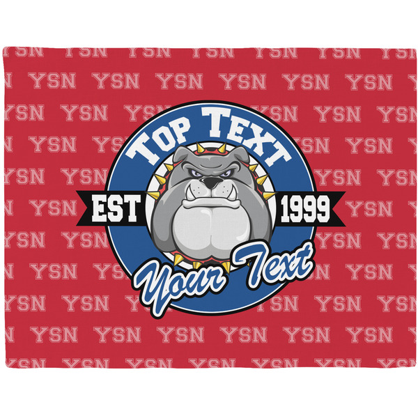 Custom School Mascot Woven Fabric Placemat - Twill w/ Name or Text