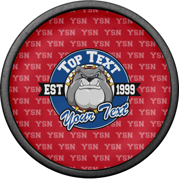 School Mascot Cabinet Knob - Black - Front