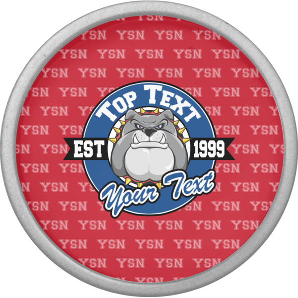 School Mascot Cabinet Knob - Nickel - Front