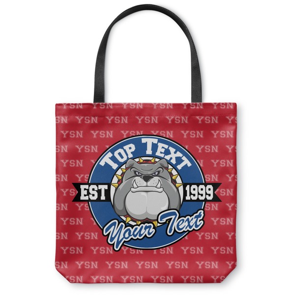 Custom School Mascot Canvas Tote Bag (Personalized)