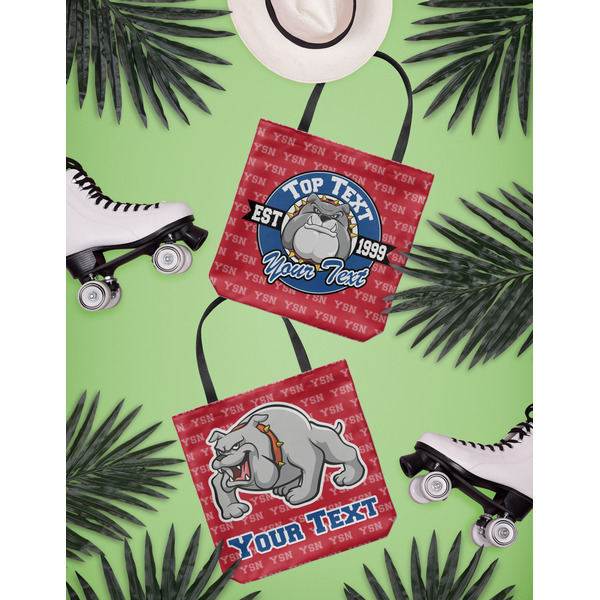 School Mascot Canvas Tote Lifestyle Front and Back