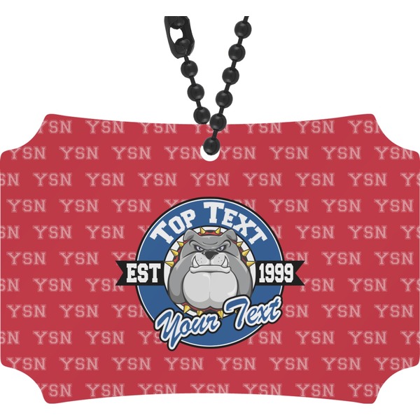 Custom School Mascot Rear View Mirror Ornament (Personalized)