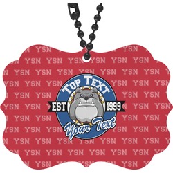 School Mascot Rear View Mirror Charm (Personalized)