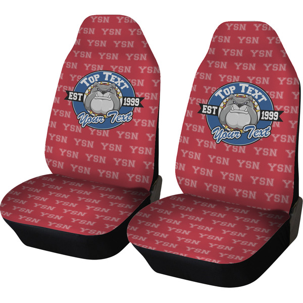 Custom School Mascot Car Seat Covers (Set of Two) (Personalized)