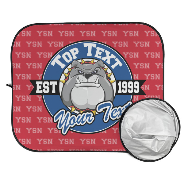 School Mascot Car Sun Shades - FOLDED & UNFOLDED