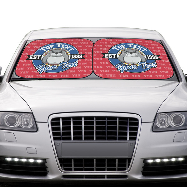 School Mascot Car Sun Shades - IN CONTEXT