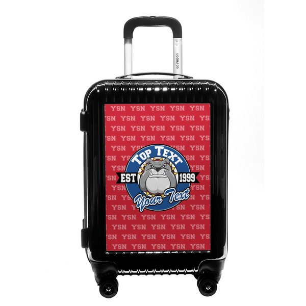 Custom School Mascot Carry On Hard Shell Suitcase (Personalized)
