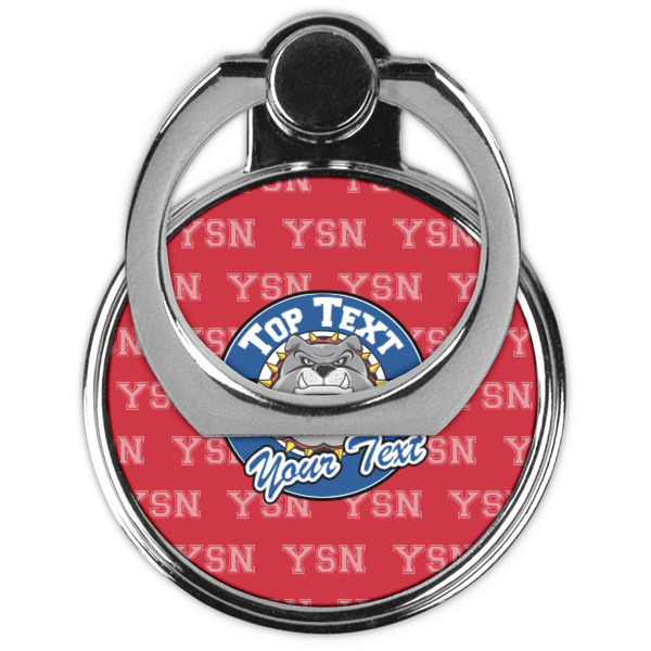 School Mascot Cell Phone Ring Stand & Holder - Front (Collapsed)