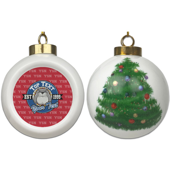School Mascot Ceramic Christmas Ornament - X-Mas Tree (APPROVAL)