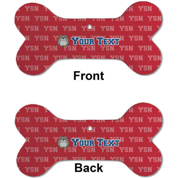 School Mascot Ceramic Flat Ornament - Bone Front & Back (APPROVAL)