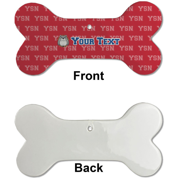 School Mascot Ceramic Flat Ornament - Bone Front & Back Single Print (APPROVAL)