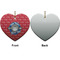 School Mascot Ceramic Flat Ornament - Heart Front & Back (APPROVAL)