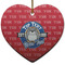 School Mascot Heart Ceramic Ornament w/ Name or Text