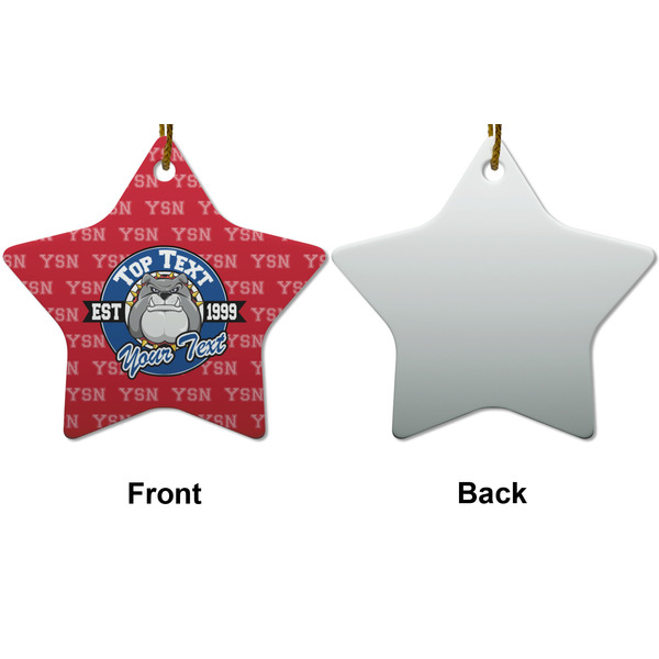 School Mascot Ceramic Flat Ornament - Star Front & Back (APPROVAL)