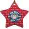 School Mascot Star Ceramic Ornament w/ Name or Text