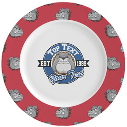 School Mascot Ceramic Dinner Plates (Set of 4) (Personalized)