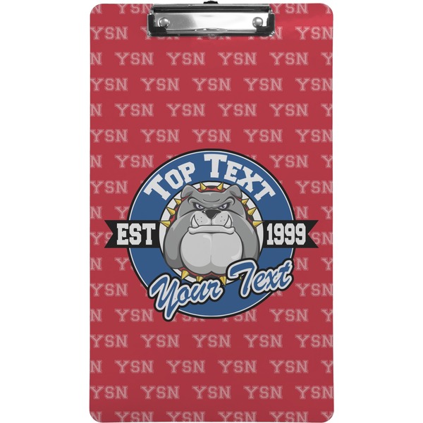 Custom School Mascot Clipboard (Legal Size) (Personalized)