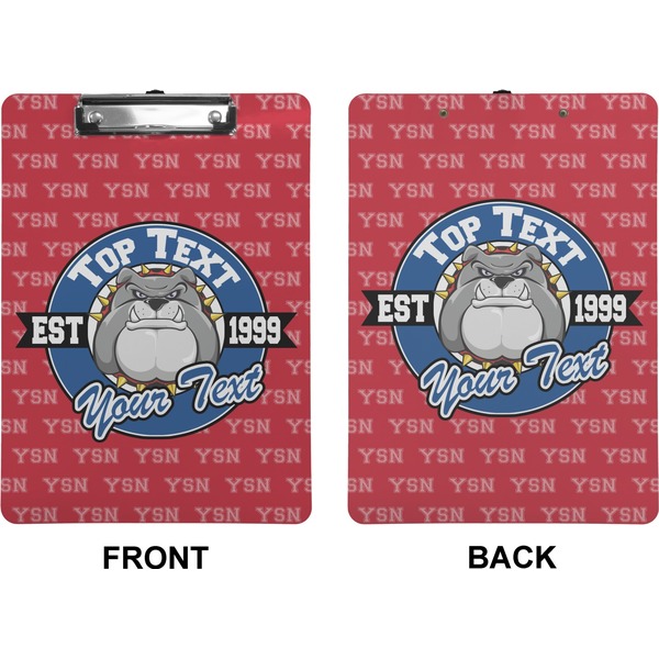 School Mascot Clipboard (Letter) (Front + Back)