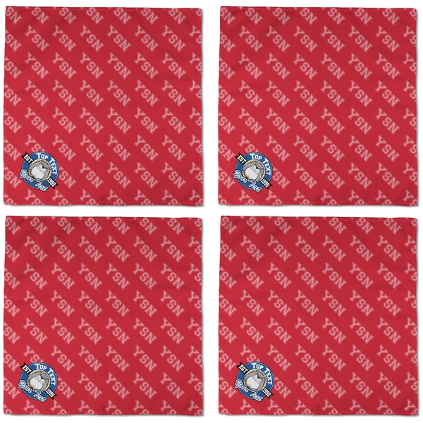 School Mascot Cloth Napkins - Personalized Dinner (APPROVAL) Set of 4