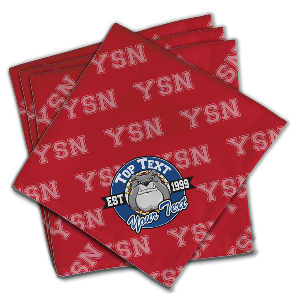 School Mascot Cloth Napkins - Personalized Dinner (PARENT MAIN Set of 4)