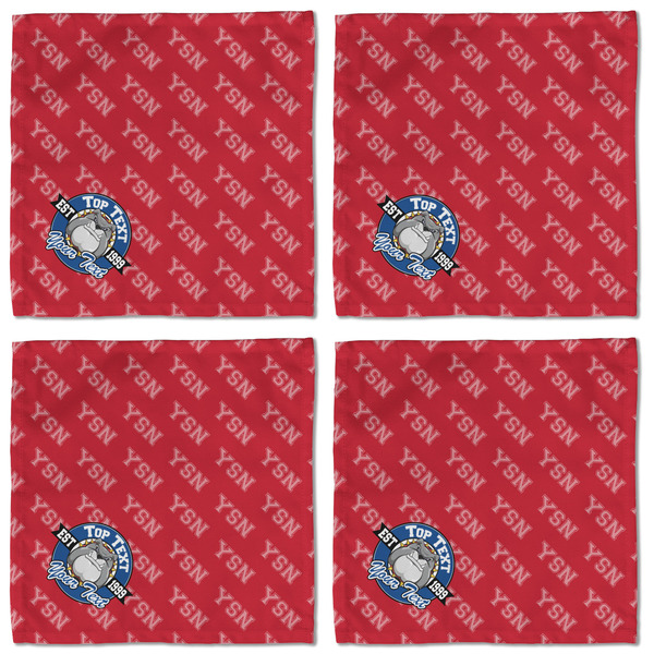 School Mascot Cloth Napkins - Personalized Lunch (APPROVAL) Set of 4