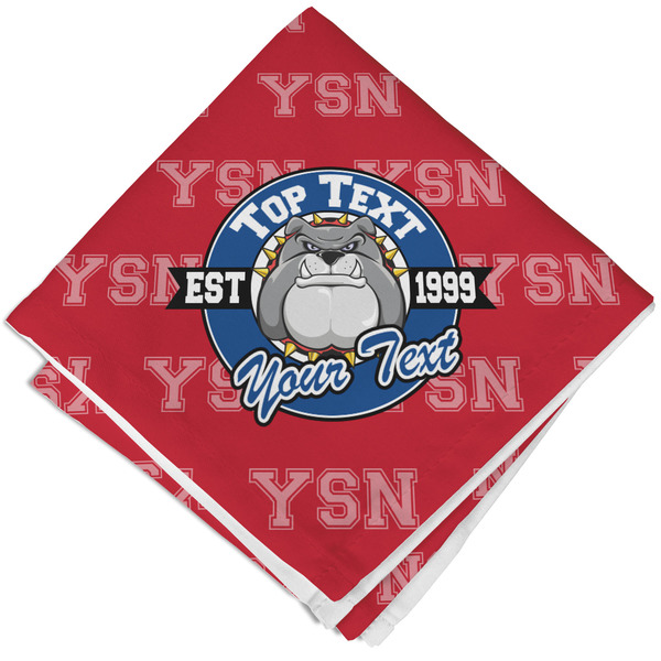 Custom School Mascot Cloth Napkin w/ Name or Text