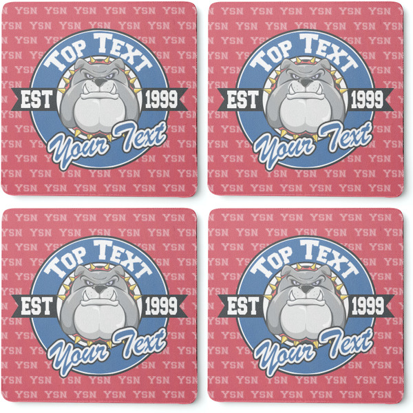 School Mascot Coaster Rubber Back - Apvl