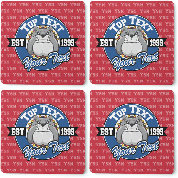 School Mascot Coaster Rubber Back - Apvl