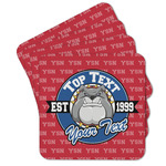 School Mascot Cork Coaster - Set of 4 w/ Name or Text