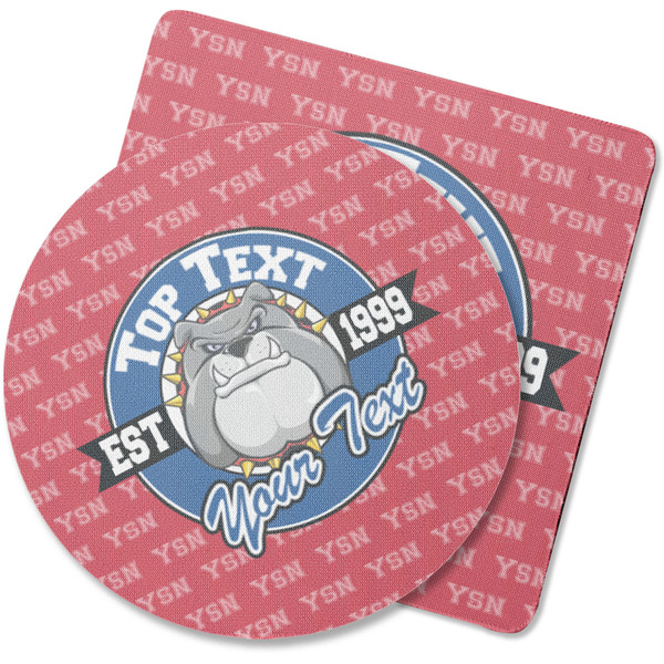 Custom School Mascot Rubber Backed Coaster (Personalized)