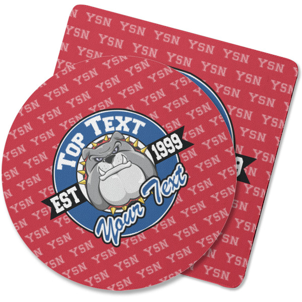 Custom School Mascot Rubber Backed Coaster (Personalized)