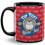School Mascot 11 Oz Coffee Mug - Black (Personalized)