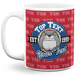 School Mascot 11 Oz Coffee Mug - White (Personalized)